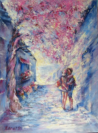 Pittura intitolato "The Memories of San…" da Eleonora Taranova, Opera d'arte originale, Olio Montato su Telaio per barella i…