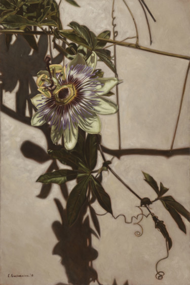 Pittura intitolato "Piccolo Passiflora.…" da Eleonora Gushchina, Opera d'arte originale, Olio