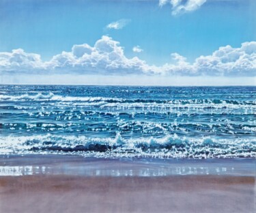 Картина под названием "Seascape 12-2022 12…" - Eleonore Bernair, Подлинное произведение искусства, Масло