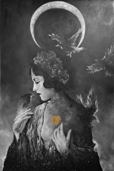 Картина под названием "Éternelle" - Eleonore Giraud, Подлинное произведение искусства, Акрил Установлен на Деревянная рама д…