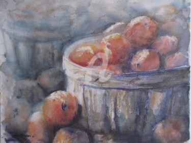 "Panier de fruits  ©…" başlıklı Tablo Elisabeth Le Prunenec tarafından, Orijinal sanat, Suluboya