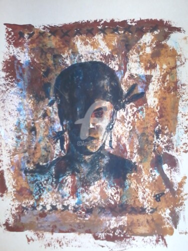 Painting titled "indien-amazonie-14x…" by Elisabeth Le Prunenec, Original Artwork, Acrylic
