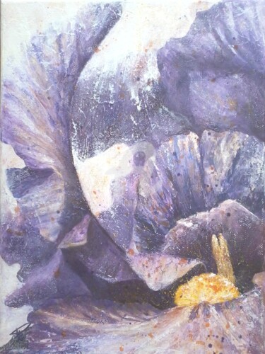 Painting titled "Iris" by Elisabeth Le Prunenec, Original Artwork, Acrylic