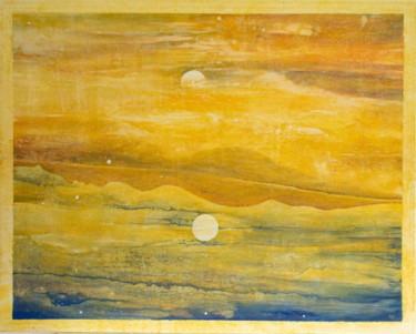 Pintura intitulada "X-ème Mandala" por Elfi, Obras de arte originais, Outro Montado em Armação em madeira