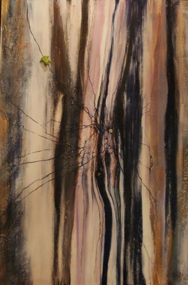 Peinture intitulée "Chemins de traverse…" par Elfi, Œuvre d'art originale, Huile