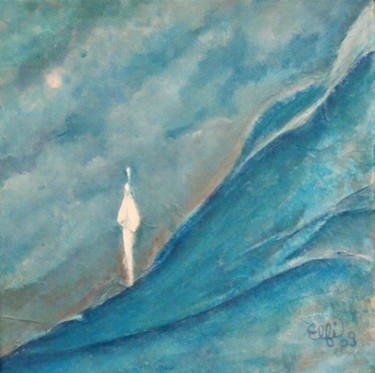Malerei mit dem Titel "Chemins de traverse…" von Elfi, Original-Kunstwerk, Öl