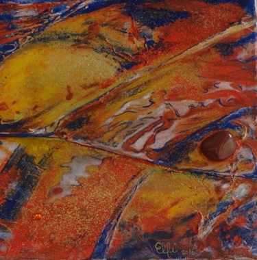 Peinture intitulée "Jaspe rouge" par Elfi, Œuvre d'art originale, Autre
