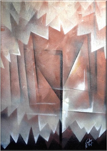 Peinture intitulée "Le couvre-feu ." par Chafika Feghir, Œuvre d'art originale, Acrylique