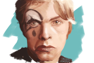 Digital Arts titled "David Bowie" by Javier Fortea, Original Artwork, Digital Painting