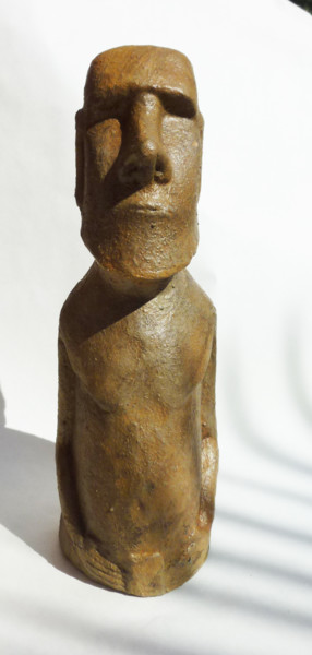 Sculpture intitulée "Moais" par Javier Fortea, Œuvre d'art originale, Papier mâché