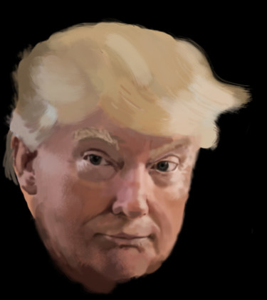 Arts numériques intitulée "Trump" par Javier Fortea, Œuvre d'art originale, Peinture numérique