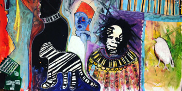 Pittura intitolato "tenue complete By J…" da Elhadji Mamadou Faye (Joe'Art), Opera d'arte originale, Acrilico