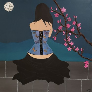 Collages intitulée "Méditation" par Ellie Crétois, Œuvre d'art originale