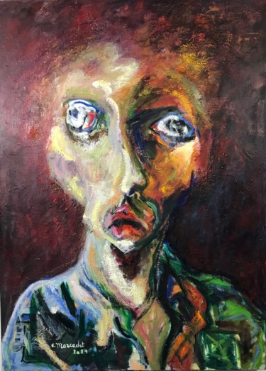 Schilderij getiteld "Firmin" door Elisabeth Marcadet, Origineel Kunstwerk, Olie