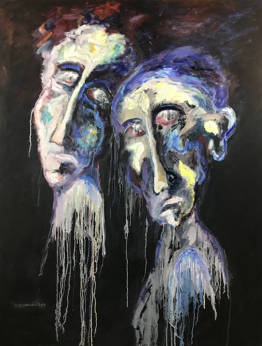 Картина под названием "L'indifférence" - Elisabeth Marcadet, Подлинное произведение искусства, Масло