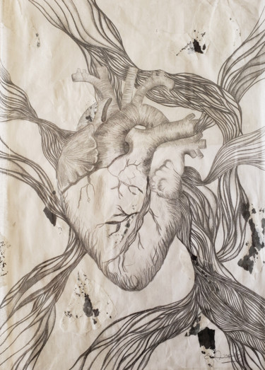 Drawing titled "What Makes Your Hea…" by Elia Gasparolo, Original Artwork, Graphite