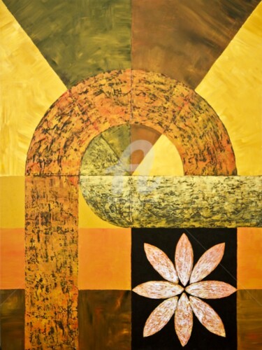 Painting titled "Fusion II" by Eliana Martínez, Original Artwork, Acrylic