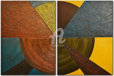 Painting titled "INCEPTION (Diptych)" by Eliana Martínez, Original Artwork, Acrylic