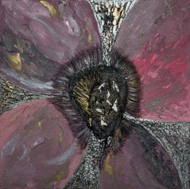 Painting titled "Pétales de rose" by Eliane Andlauer, Original Artwork, Acrylic