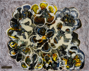 Peinture intitulée "Abysse floral" par Eliane Andlauer, Œuvre d'art originale, Acrylique