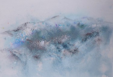 Peinture intitulée "Montagne" par Eliane Audebert, Œuvre d'art originale, Pigments