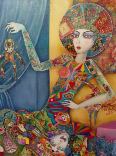 绘画 标题为“Olga-Circus- Captur…” 由Eliane Betton, 原创艺术品, 油
