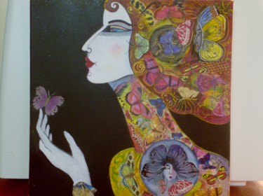 Peinture intitulée "femme du Serkan" par Eliane Betton, Œuvre d'art originale, Huile