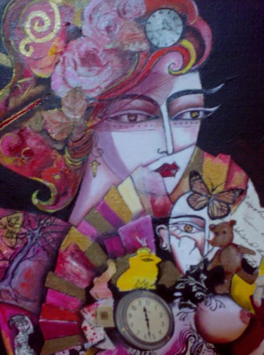 Peinture intitulée "femme du Serkan 2" par Eliane Betton, Œuvre d'art originale, Huile