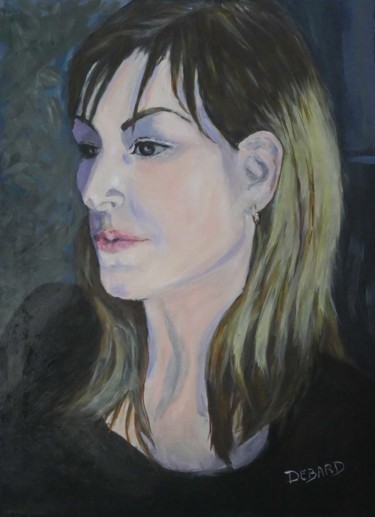 Картина под названием "Ma fille Chrytel" - Eliane Debard Arnould, Подлинное произведение искусства, Акрил