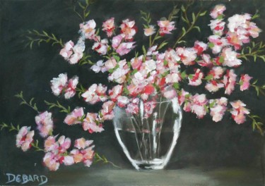 Painting titled "Douceur des fleurs" by Eliane Debard Arnould, Original Artwork, Acrylic