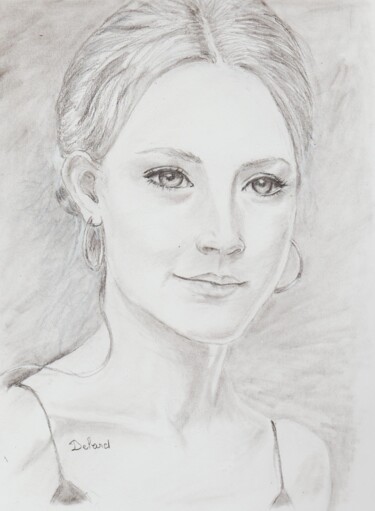 Drawing titled "Saoirse (actrice)" by Eliane Debard Arnould, Original Artwork, Pencil