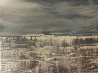 Painting titled "Snow on the desert" by Eliane Ellie, Original Artwork, Oil