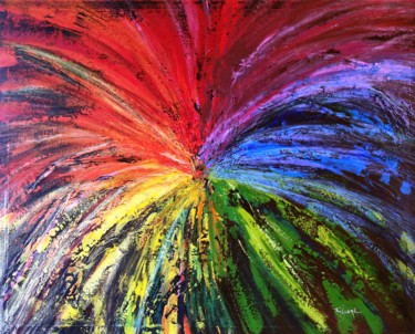 Painting titled "Explosion of Colour…" by Eliane Ellie, Original Artwork, Acrylic