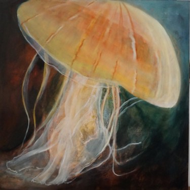 Peinture intitulée "la méduse" par Libera, Œuvre d'art originale, Huile