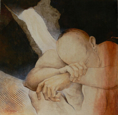 Картина под названием "ELIANE MARQUE - Son…" - Eliane Marque, Подлинное произведение искусства, Акрил