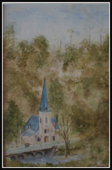 Painting titled "ST QUENTIN DES ISLE…" by Eliane Morvan (CREADELI  "les petits bonheurs d'Eli"), Original Artwork, Watercolor