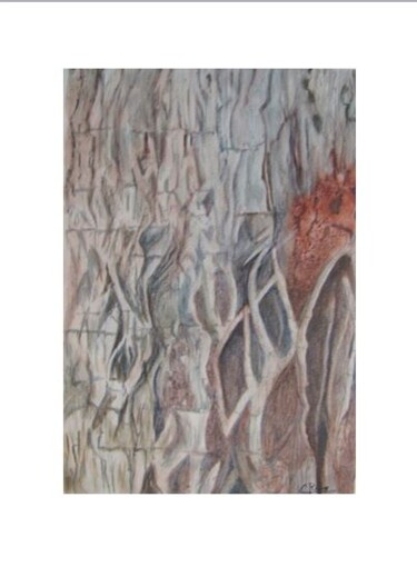 Peinture intitulée "Le grand arbre" par Eliane Robin, Œuvre d'art originale, Aquarelle Monté sur Verre