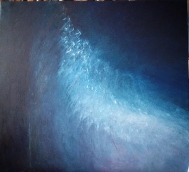 Картина под названием "eau vive" - Eliane Ypersiel, Подлинное произведение искусства, Масло Установлен на Деревянная рама дл…