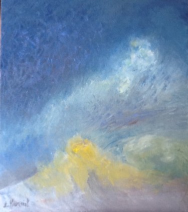 Painting titled "En quête de sens" by Eliane Ypersiel, Original Artwork, Oil