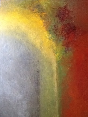 Painting titled "Lumière diffuse" by Eliane Ypersiel, Original Artwork, Oil Mounted on Wood Stretcher frame