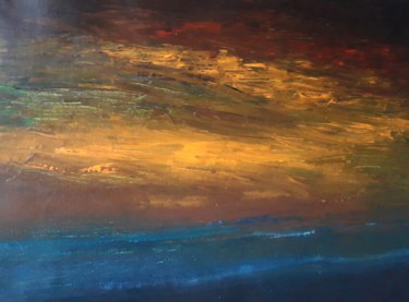 Nocturne Peinture intitulée "Nocturne" par Eliane Ypersiel, Œuvre d'art originale, Huile Monté sur Châssis en bois