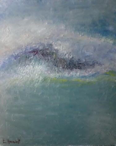 Картина под названием "Au-delà des turbule…" - Eliane Ypersiel, Подлинное произведение искусства, Масло Установлен на Деревя…