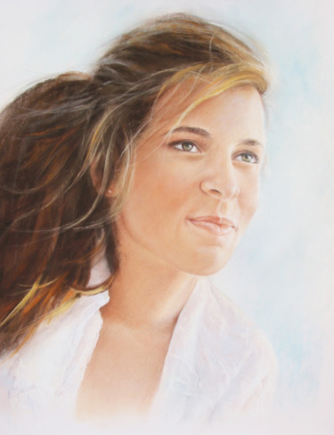 Marie Caroline Peinture intitulée "Marie Caroline" par Eliane Marque, Œuvre d'art originale, Pastel