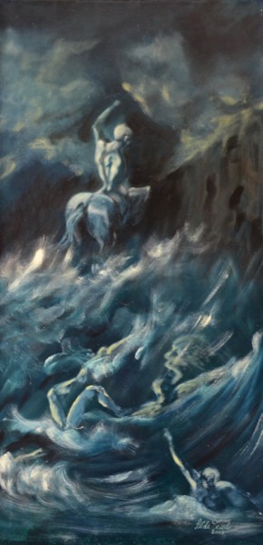 Pittura intitolato "Naufragio" da Elide Triolo, Opera d'arte originale, Acrilico