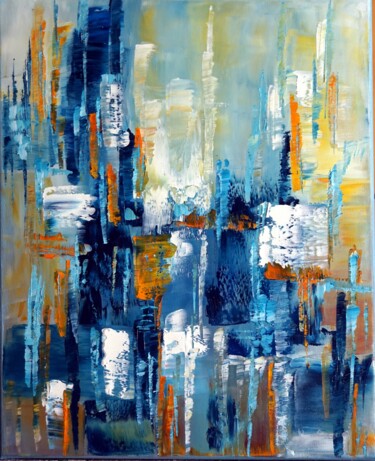 Картина под названием "ambiance-III" - Eliette Gaurin, Подлинное произведение искусства, Масло Установлен на Деревянная рама…