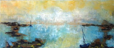 Malerei mit dem Titel "Voyage intime" von Eliette Gaurin, Original-Kunstwerk, Öl