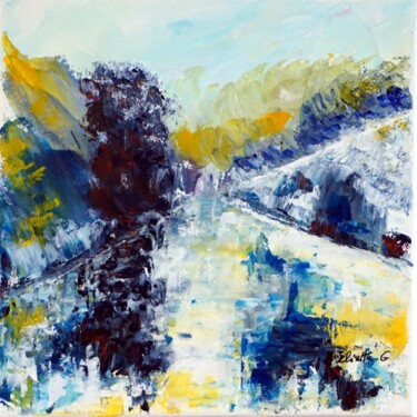 Painting titled "Route du hasard" by Eliette Gaurin, Original Artwork, Acrylic
