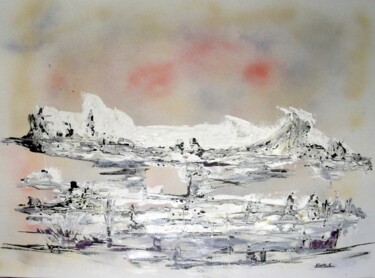 Картина под названием "La vague blanche" - Eliette Gaurin, Подлинное произведение искусства