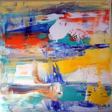 Painting titled "songes-romanesques-…" by Eliette Gaurin, Original Artwork, Acrylic