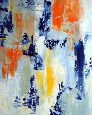 Картина под названием "ambiance" - Eliette Gaurin, Подлинное произведение искусства, Масло Установлен на Деревянная рама для…